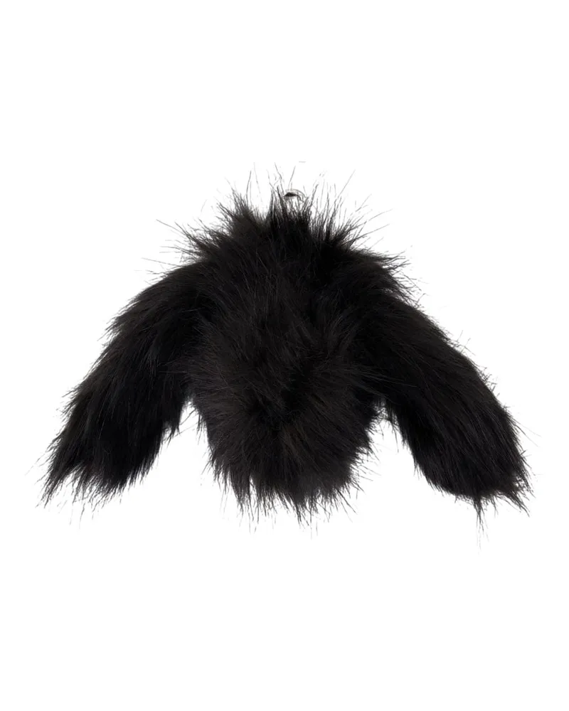 Simone Rocha Hase Wallet  Faux Fell Schwarz Schwarz