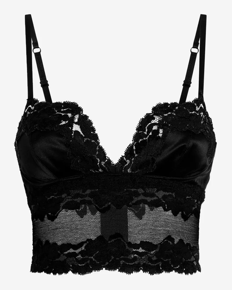 Dolce & Gabbana Spitze und Satin -Top Black