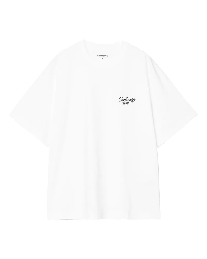 Carhartt WIP T -Shirt S/S Signaturskript weiß/schwarz White