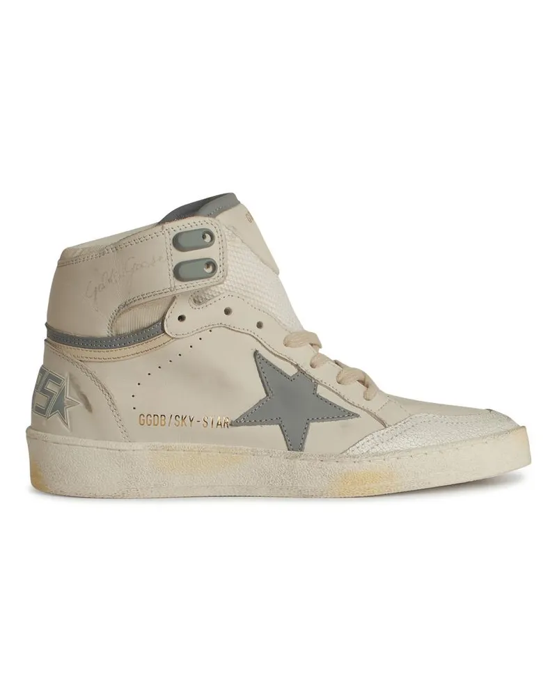 Golden Goose Golden Gans 'Sky Star' weiße Lear -Sneaker White