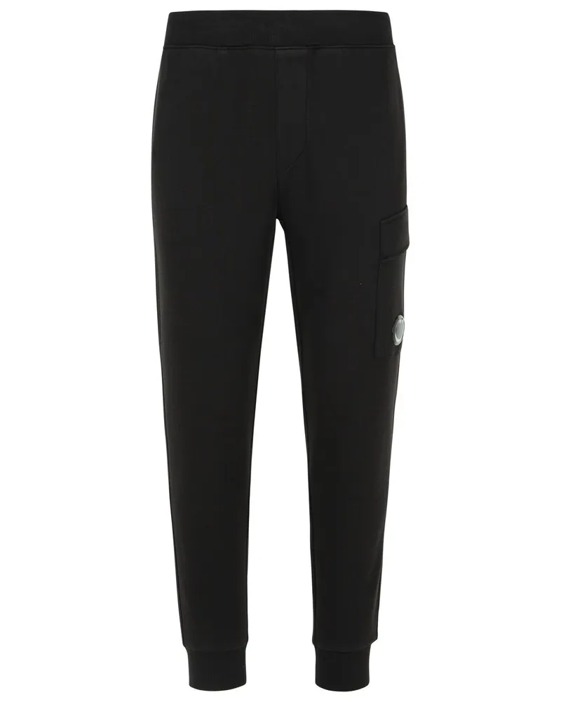 C.P. Company C.P. Firma 'Jogger' schwarze Baumwollhosen Black