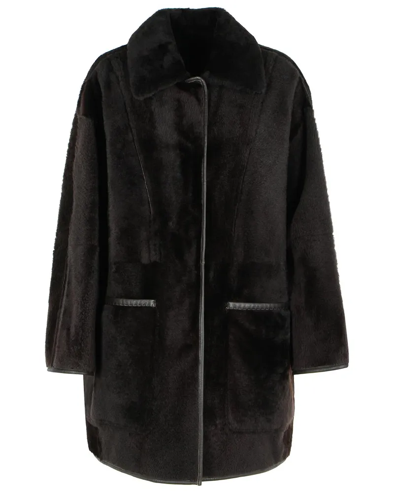 Max Mara Pirenei' Dunkelbraunes Wendehemd Hemd Brown