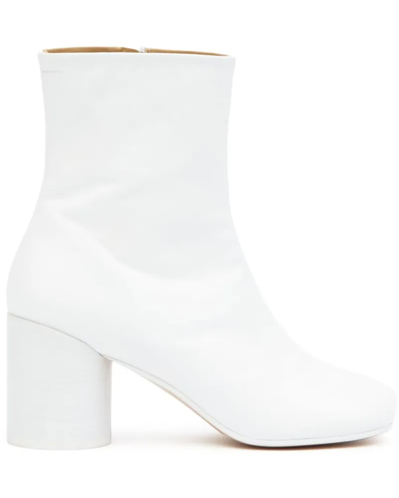 Maison Margiela Leder -Knöchelstiefel White