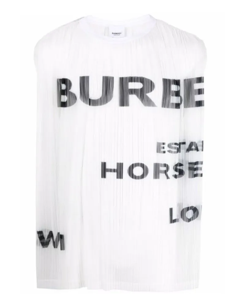 Burberry Horseferry Print Mesh Tank Top Weiß