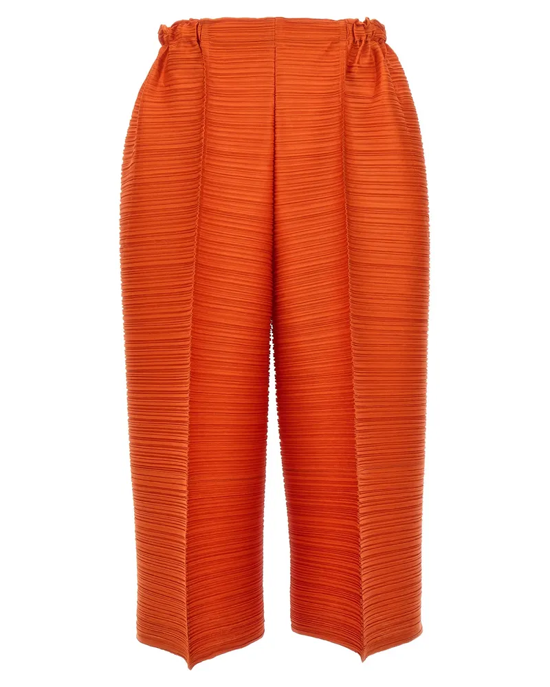 Issey Miyake Falten bitte Issey Miyake 'dickere Sprunghose' Hosen Orange