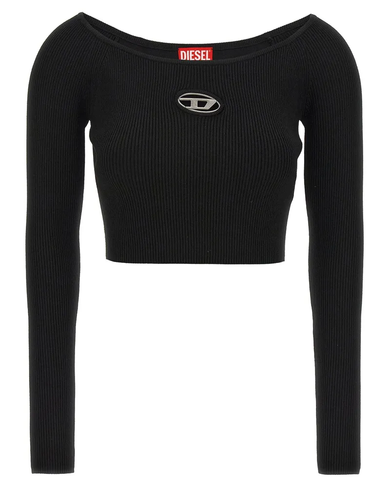 Diesel Vera ls' beschnittener Pullover Black