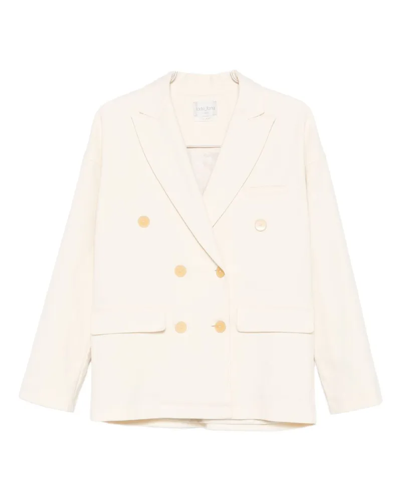forte_forte Doppelbrustjacke Beige