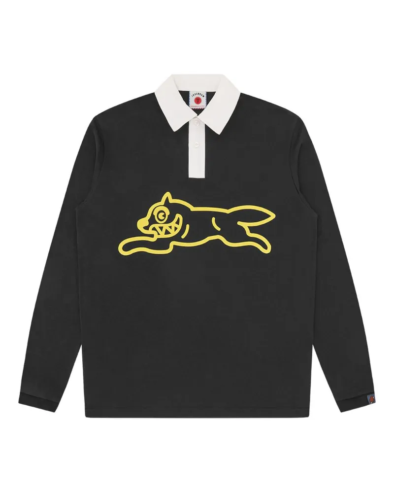 ICECREAM Eiscreme-Poloshirt aus Baumwolle Black