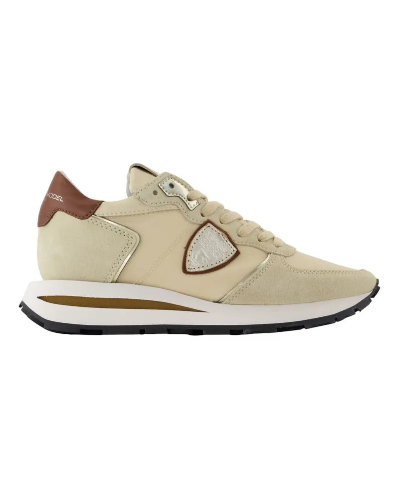 Philippe Model Turnschuhe Tropez Haute Low  Leder Beige Beige