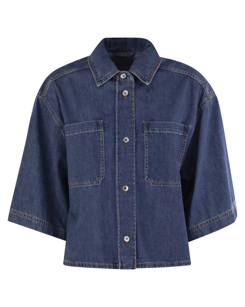 Max Mara Wochenende Max Mara Enza Denim Crop Shirt Denim