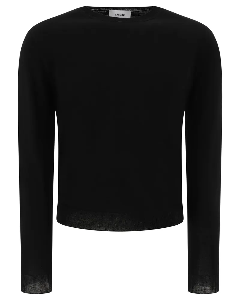 LARDINI Wolle Mischpullover Schwarz