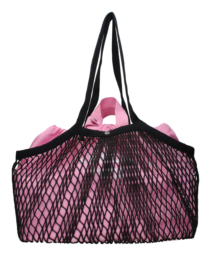 Balenciaga Damens Umhängetaschen Stoff Rosa/Schwarz -