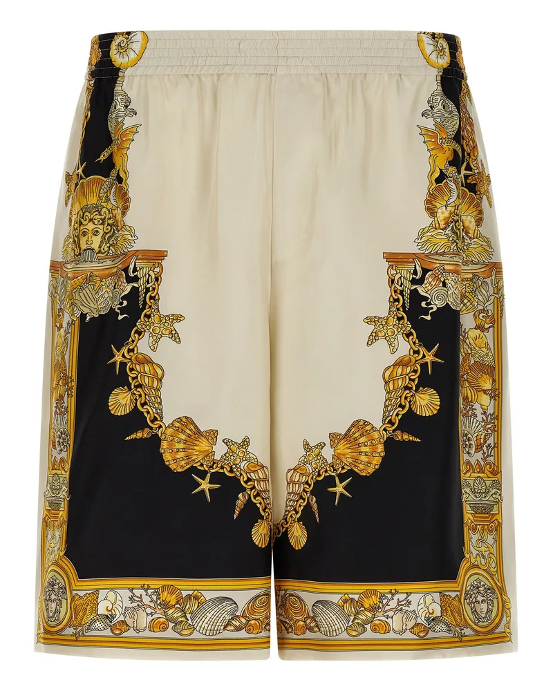 Versace Coral Theatre' Print Bermuda Shorts Multicolor