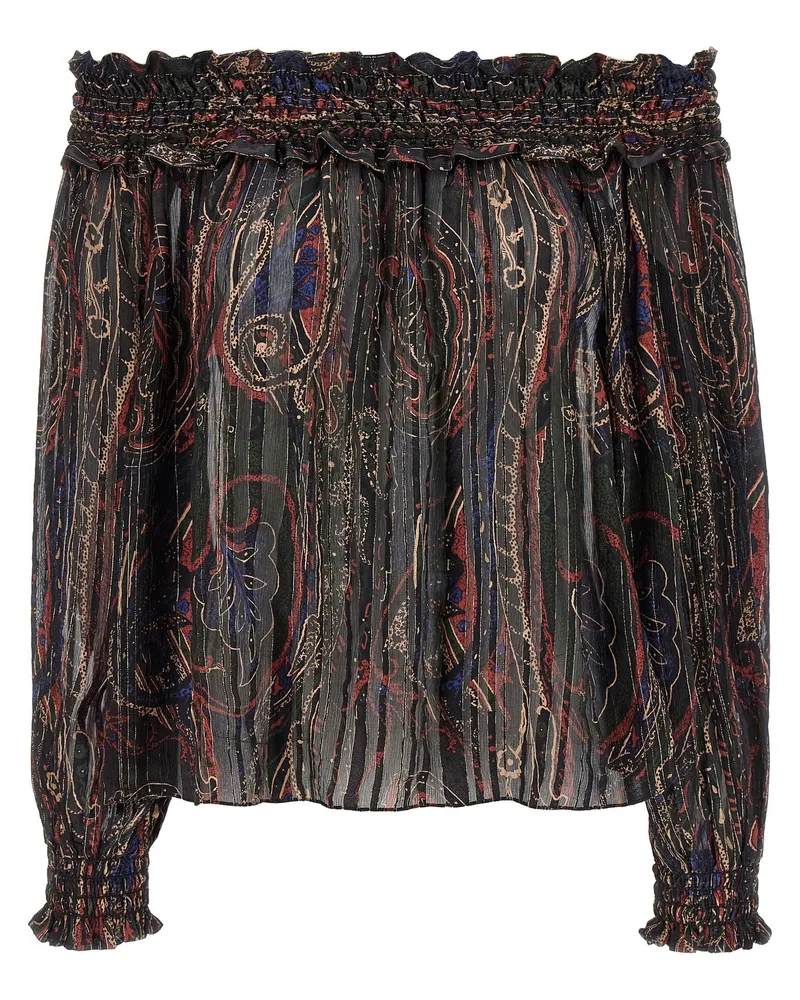 Saint Laurent Kittelstichbluse Multicolor