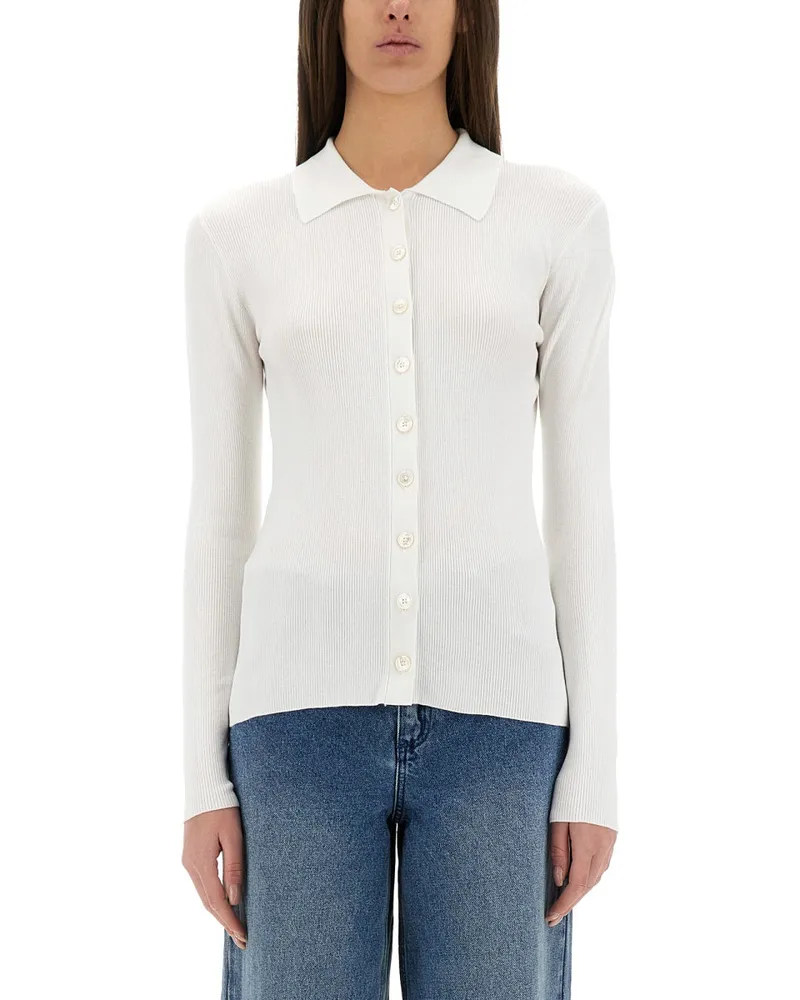 Michael Kors Michael von Michael Kors rippte Strickjacke White