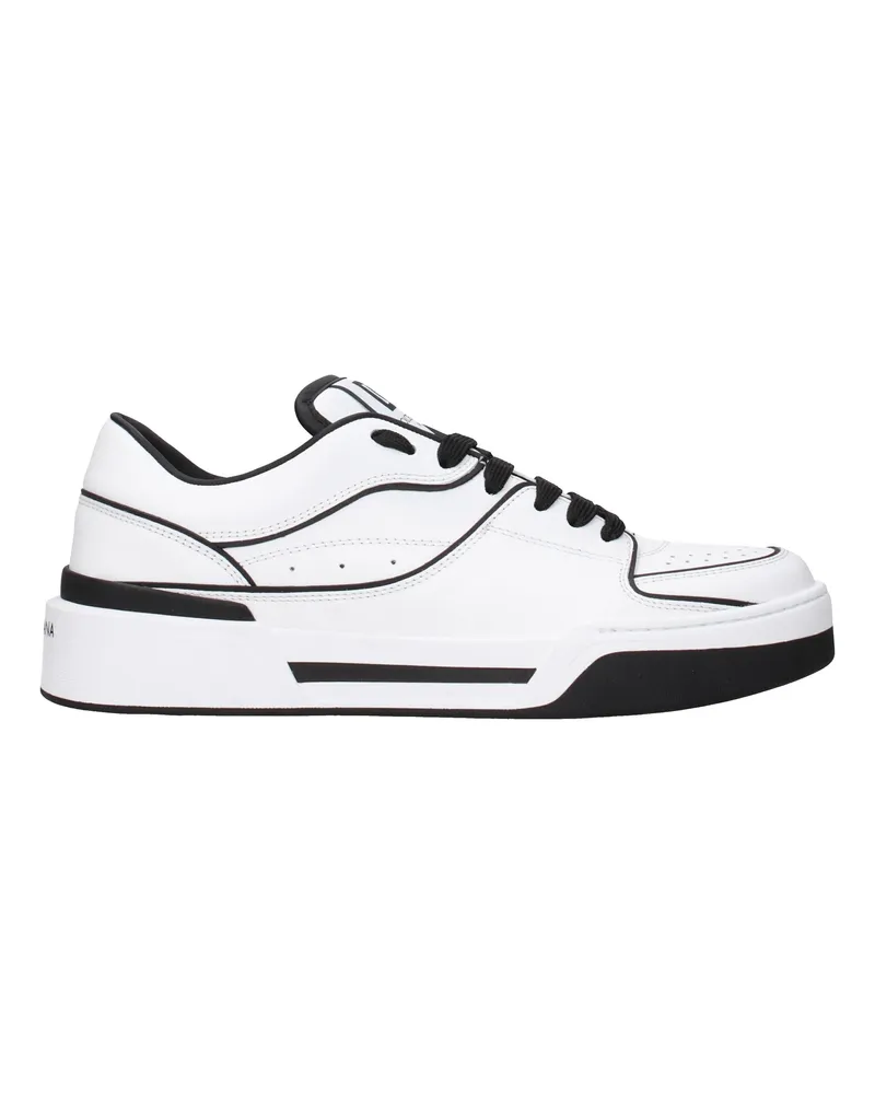 Dolce & Gabbana Dolce&Gabbana Herrens Sneakers Weiß/Schwarzes Leder -