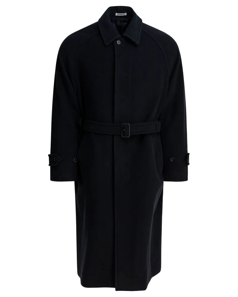 AURALEE Langer Wollmantel von Black