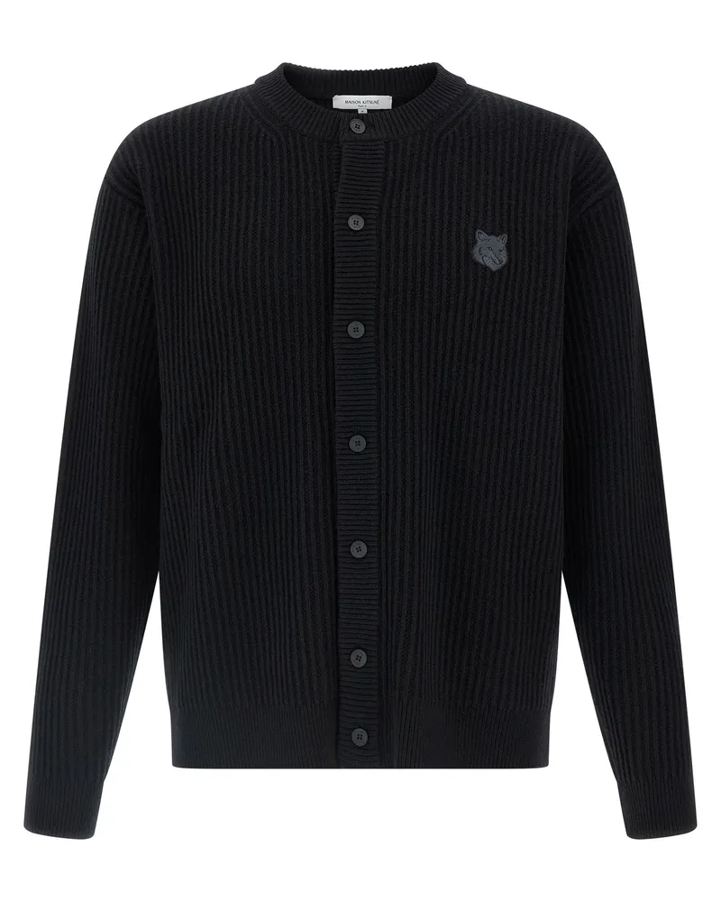 Kitsuné Fox Head' Strickjacke Black