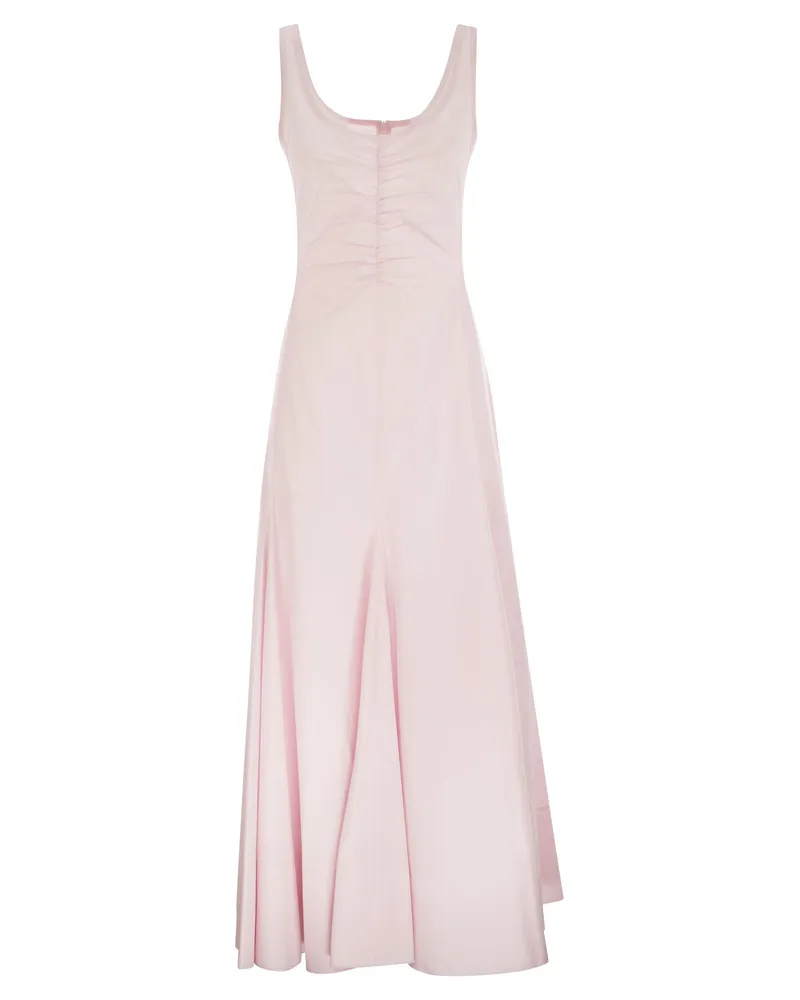 SPORTMAX Galante Fit und Flare -Baumwollkleid Pink