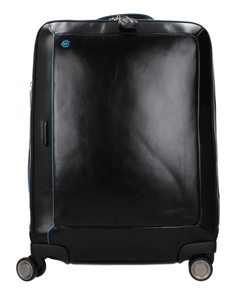 Piquadro Kabinentrolley 45l Herrens Leder Schwarz -
