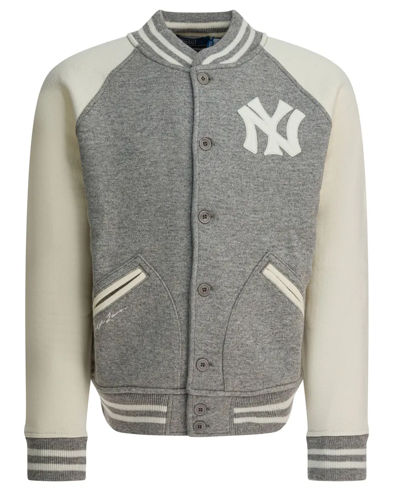 Ralph Lauren Yankees“-Cardigan aus Wolle Grey