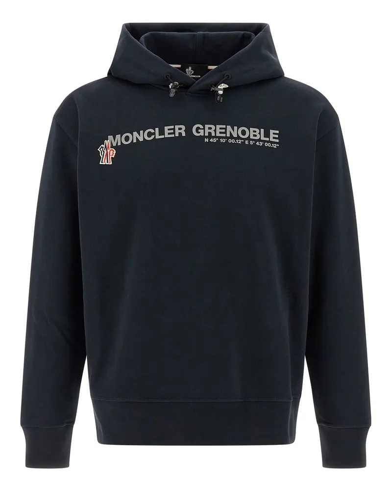 Moncler Logo Hoodie Blue