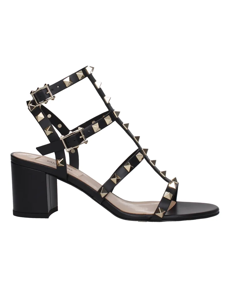 Valentino Garavani Sandalen Rockstud Frauen Leder schwarz -