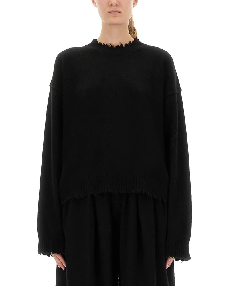 Uma Wang Cashmere Pullover mit Pony Black