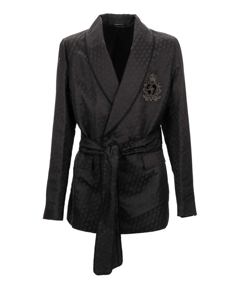 Dolce & Gabbana Jacquard Tuxedo Jacke Black