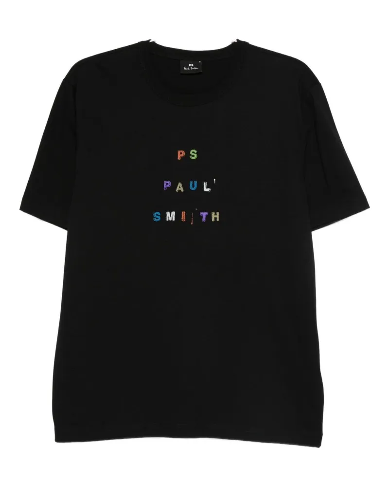 Paul Smith PS von Paul Smith Logo Baumwoll -T -Shirt Black