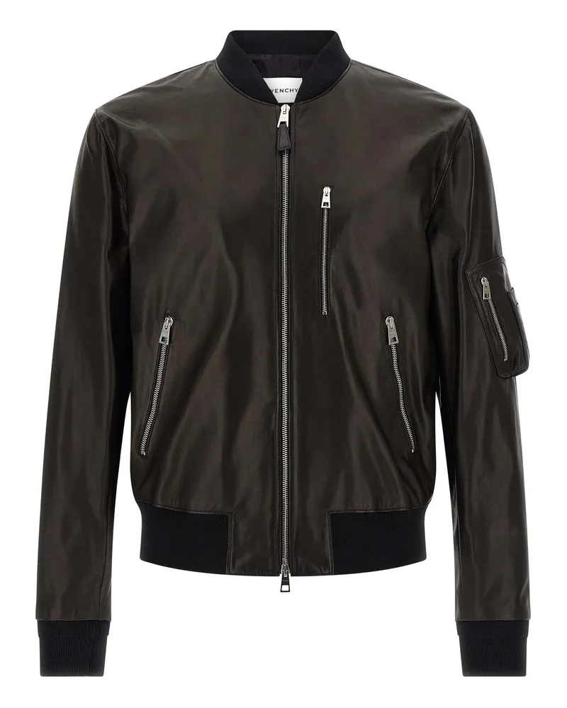 Givenchy Leder Bomberjacke Black