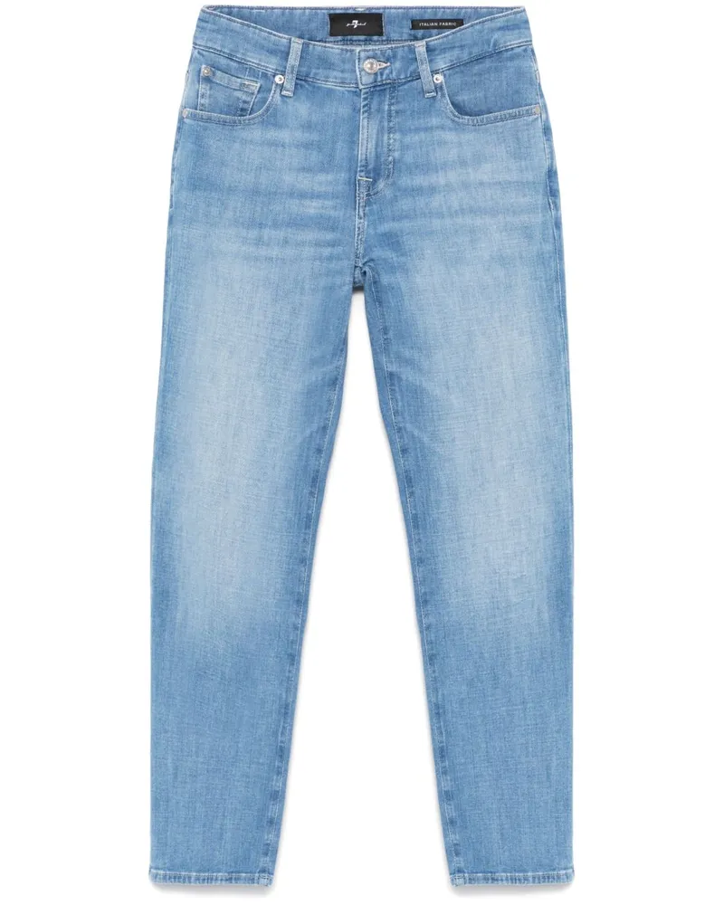 Seven7 Sieben Calie Straight -Abgeschnittene Jeans Clear