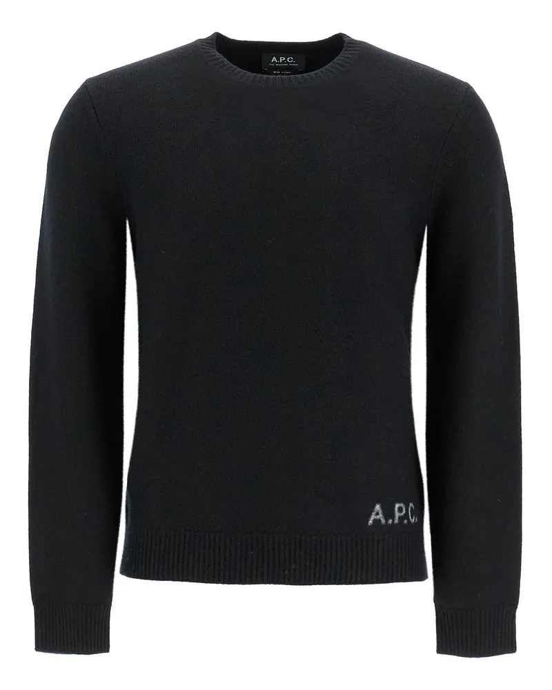 A.P.C. Kompakte Wolle Edward Pullover Pullover Schwarz