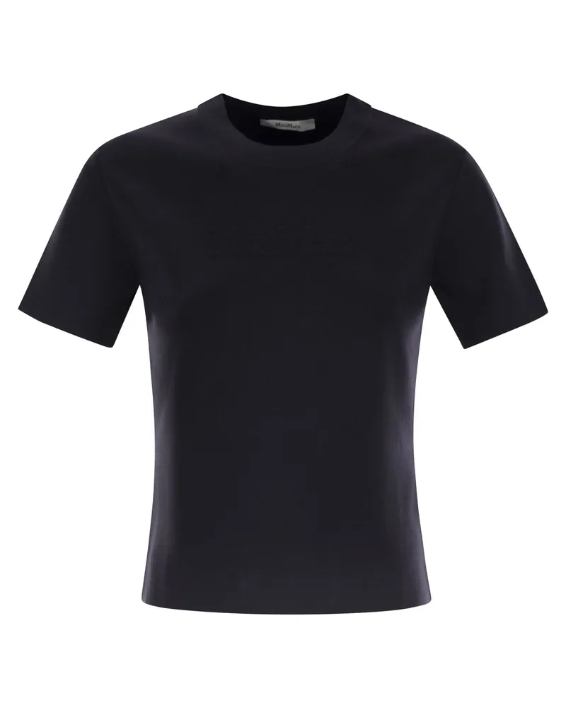 Max Mara Nerina Basis Baumwoll -T -Shirt Blue