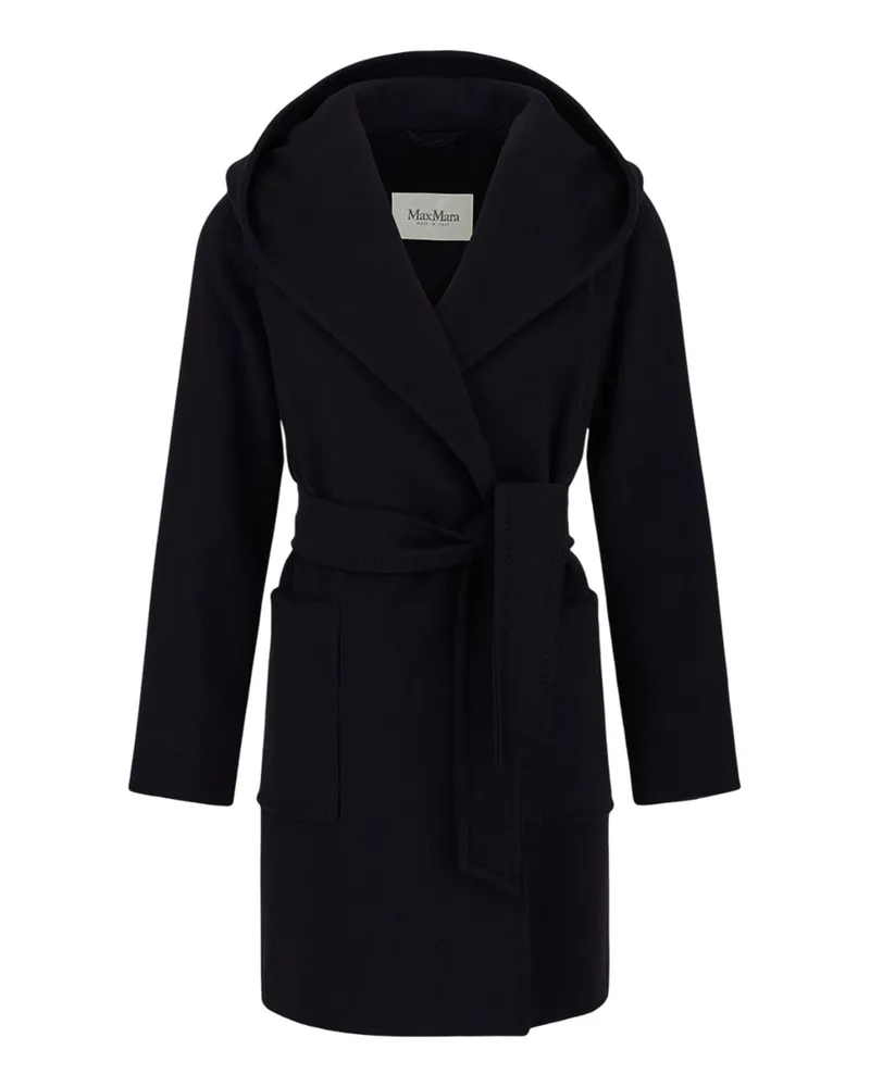 Max Mara Camel Hair Wrap Mantel Nero