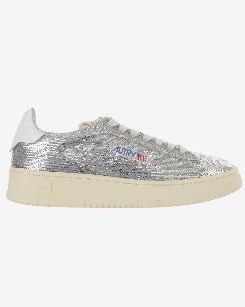 AUTRY Dallas Low „Sparkling“-Sneaker Silver