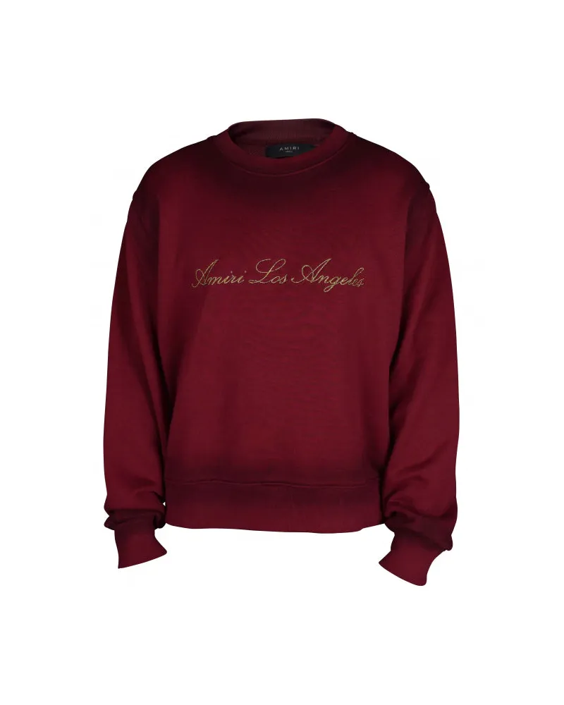 Amiri Pullover Los Angeles Burgundy