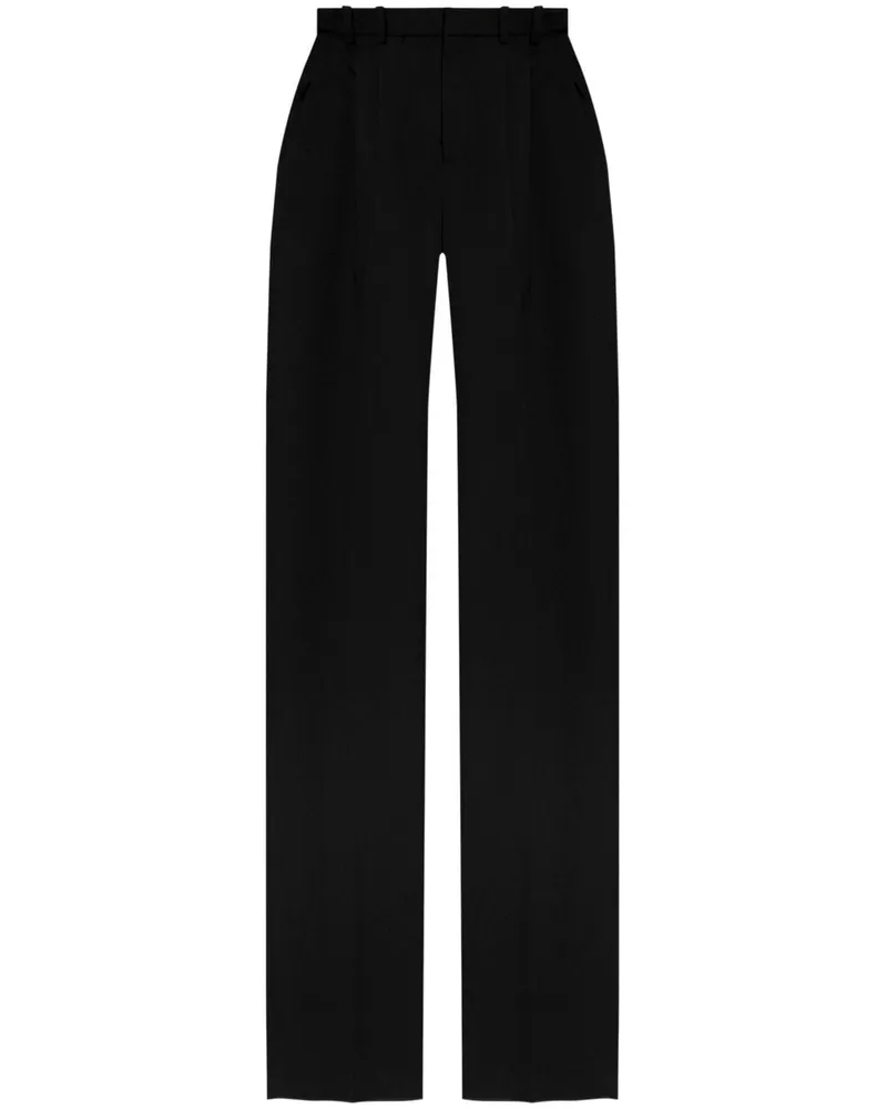 Saint Laurent Wolle Weitbeinhose Black