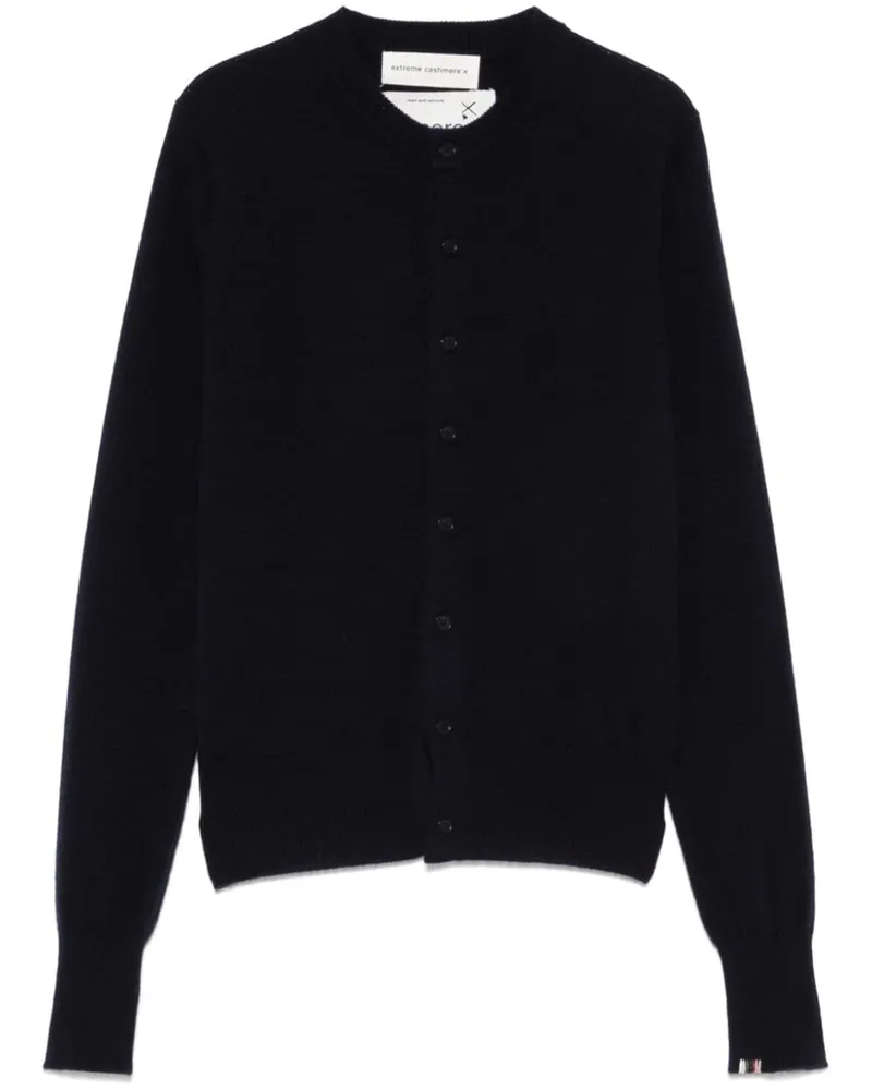 extreme cashmere Extreme Kaschmir -Kaschmir -Strickjacke Blue