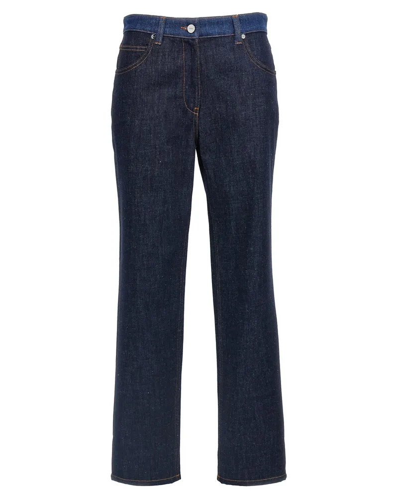 Fendi Zwei -Ton -Jeans Blue