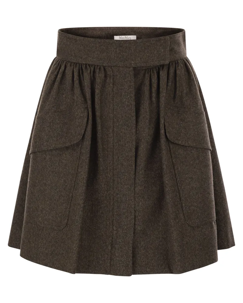 Max Mara Bernini1234 Kurzer Wollrock Brown
