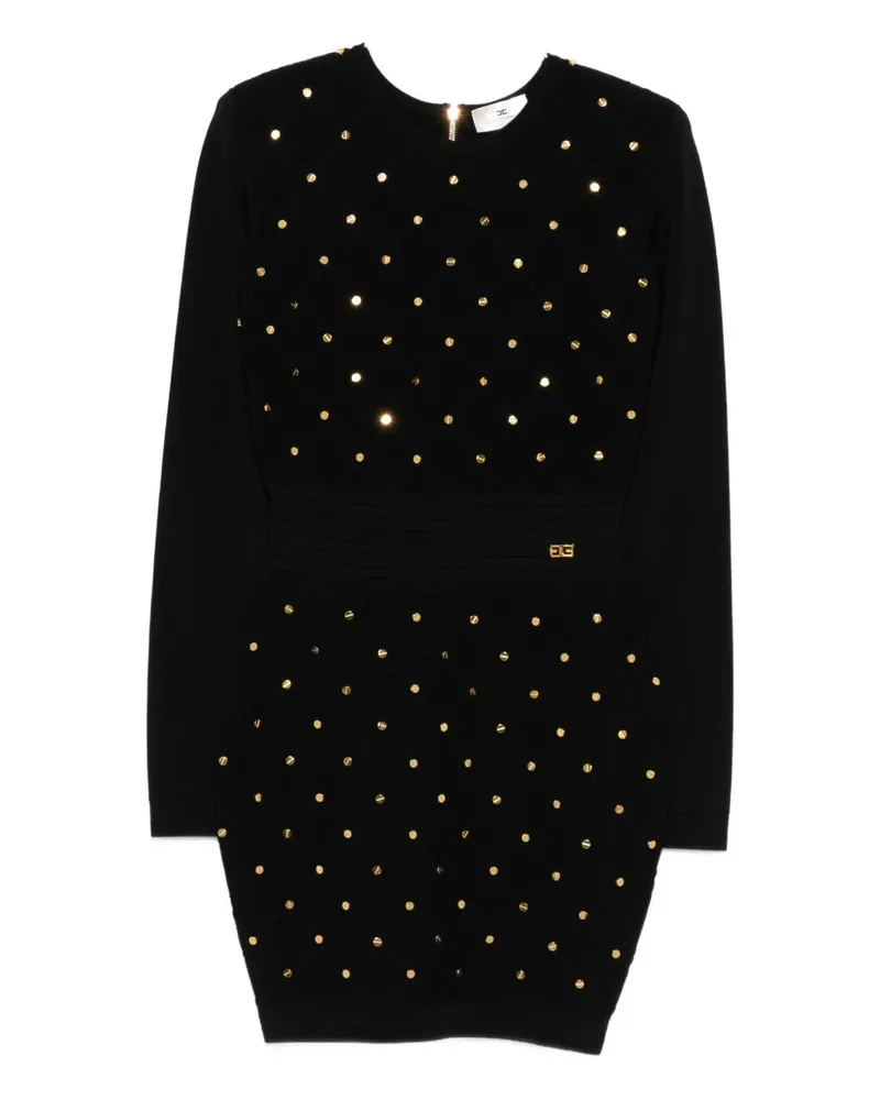 Elisabetta Franchi Strick Mini -Kleid Black
