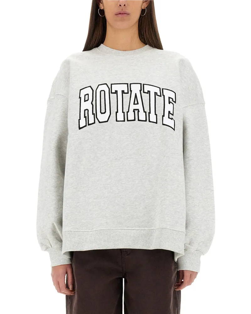 ROTATE Birger Christensen Drehen Sie Birger Christensen schweres Baumwoll -Sweatshirt Grey