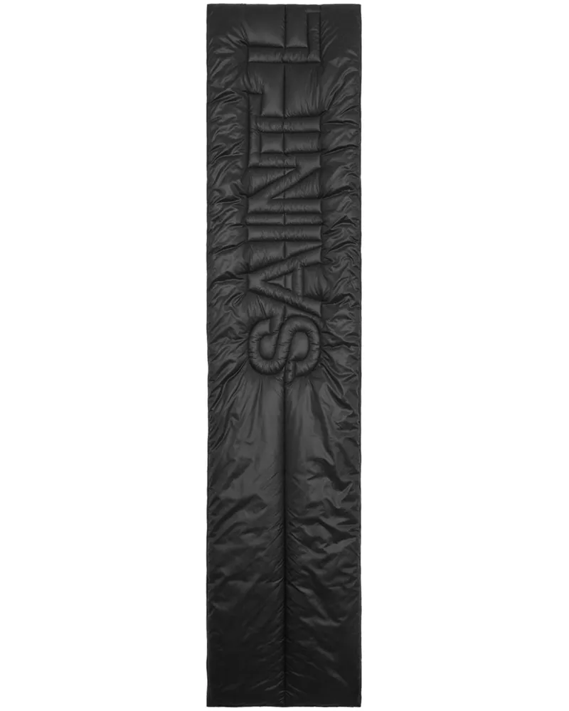Saint Laurent Logo gepolsterter Schal Schwarz