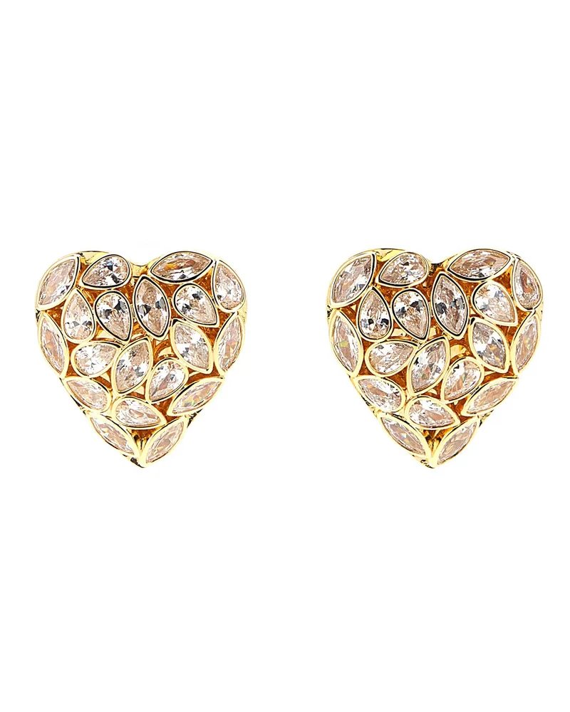 Self-Portrait Selbstporträt-Ohrringe mit verziertem Herz Gold
