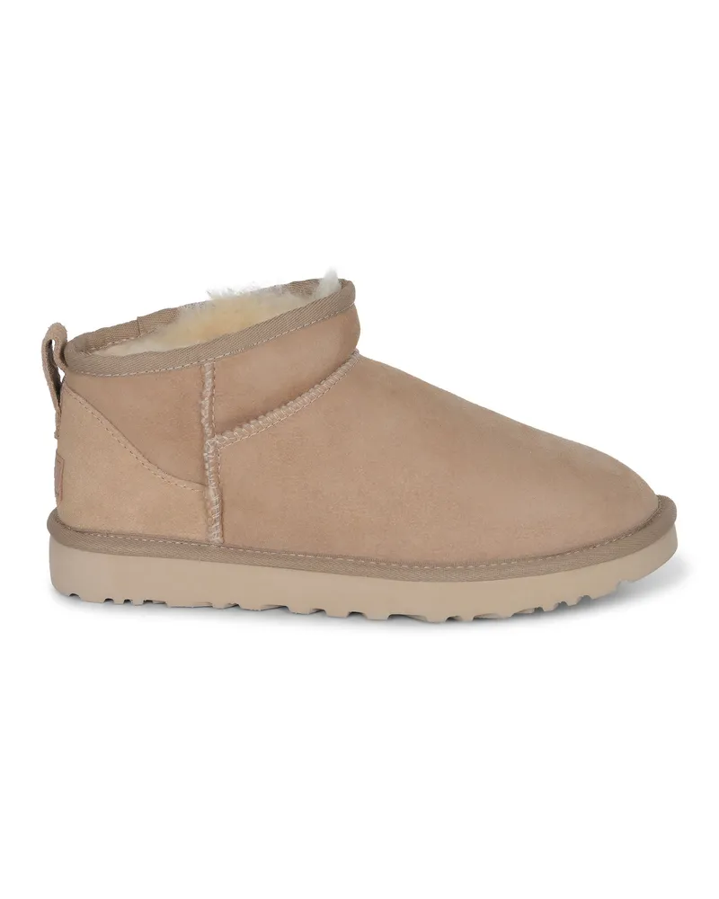 UGG Stivali  "Classic Ultra Mini" aus Wildleder gemacht Beige