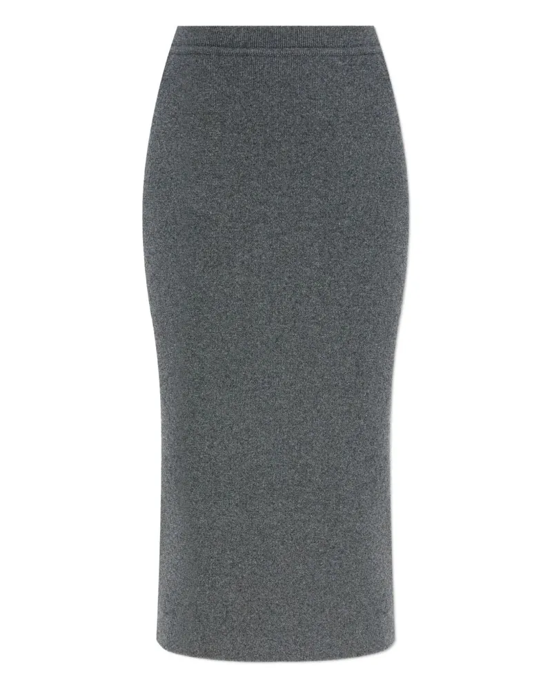 Tom Ford Cashmere und Cotton Midi Rock Grey