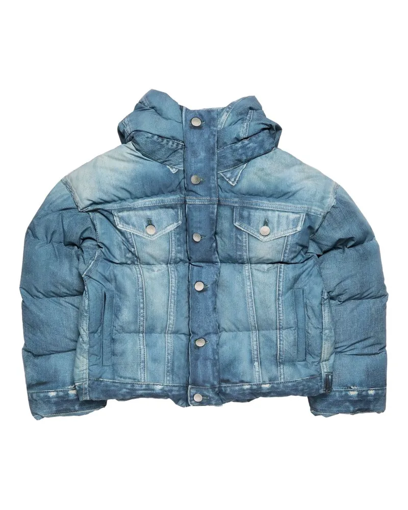 Acne Studios Denim-Daunenjacke Clear