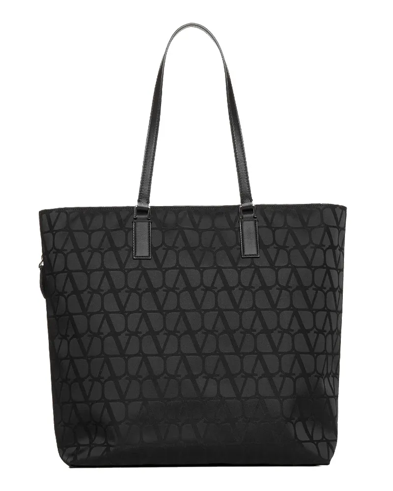 Valentino Garavani Valentino Garavani Toile Ikonograph Tasche Black