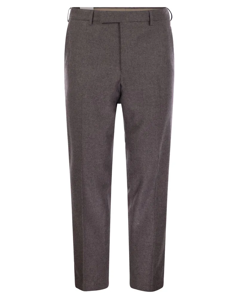 PT TORINO Rebellenwolle und Seidenflanellhose Brown